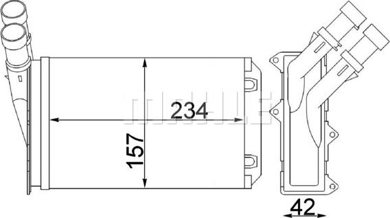 MAHLE AH 83 000S - Теплообмінник, опалення салону autocars.com.ua