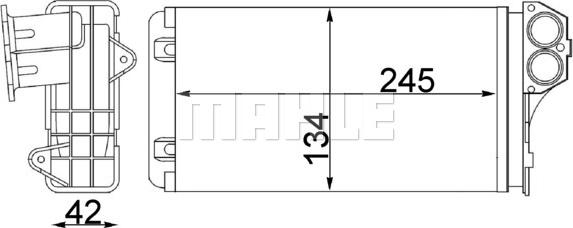 MAHLE AH 88 000S - Теплообменник, отопление салона avtokuzovplus.com.ua