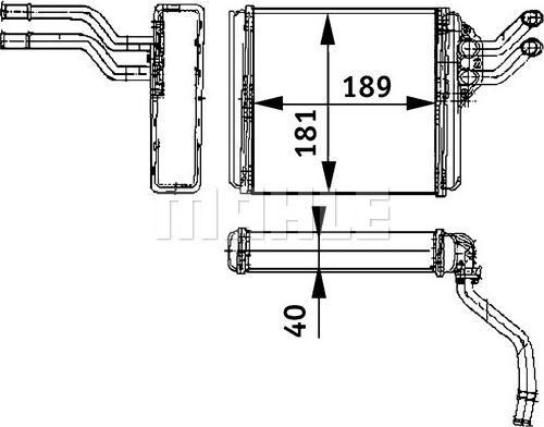 MAHLE AH 91 000P - Теплообмінник, опалення салону autocars.com.ua