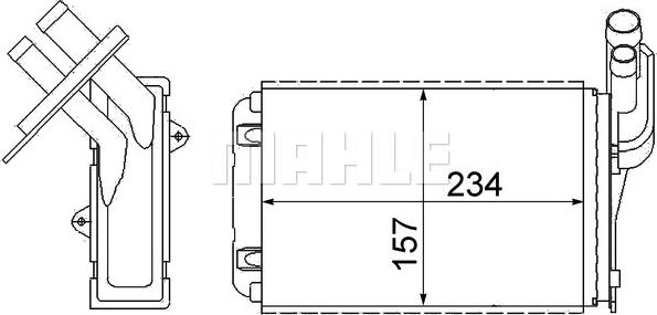 MAHLE AH 99 000S - Теплообменник, отопление салона avtokuzovplus.com.ua