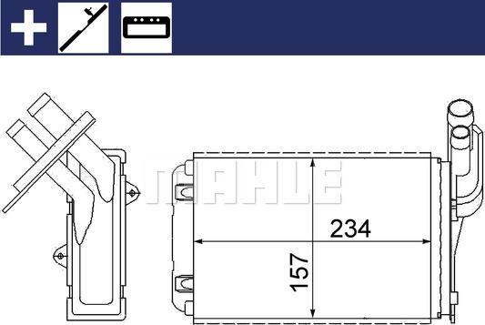 MAHLE AH 99 000S - Теплообменник, отопление салона autodnr.net