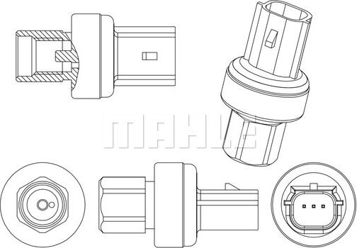 MAHLE ASE 12 000P - Пневматический выключатель, кондиционер avtokuzovplus.com.ua