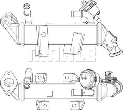 MAHLE CE 19 000P - Радіатор, рециркуляція ОГ autocars.com.ua