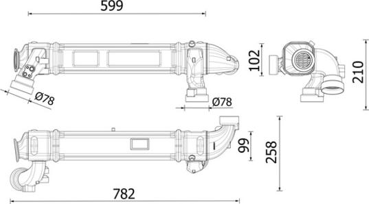 MAHLE CE 53 000P - Радіатор, рециркуляція ОГ autocars.com.ua