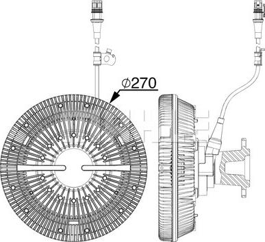 MAHLE CFC 104 000P - Сцепление, вентилятор радиатора avtokuzovplus.com.ua