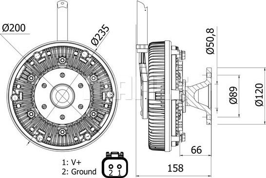 MAHLE CFC 18 000S - Зчеплення, вентилятор радіатора autocars.com.ua