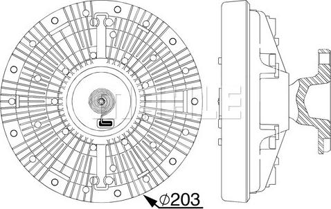 MAHLE CFC 240 000P - Зчеплення, вентилятор радіатора autocars.com.ua
