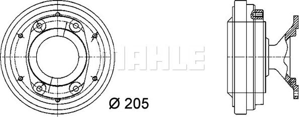 MAHLE CFC 34 000P - Зчеплення, вентилятор радіатора autocars.com.ua