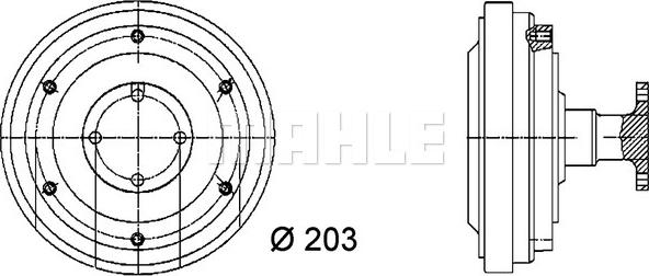 MAHLE CFC 36 000P - Зчеплення, вентилятор радіатора autocars.com.ua