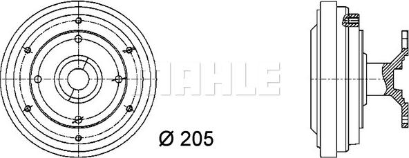 MAHLE CFC 41 000P - Зчеплення, вентилятор радіатора autocars.com.ua