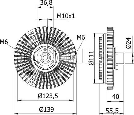 MAHLE CFC 46 000S - Зчеплення, вентилятор радіатора autocars.com.ua