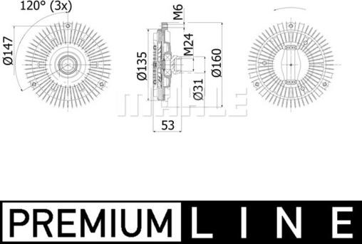 MAHLE CFC 48 001P - Зчеплення, вентилятор радіатора autocars.com.ua
