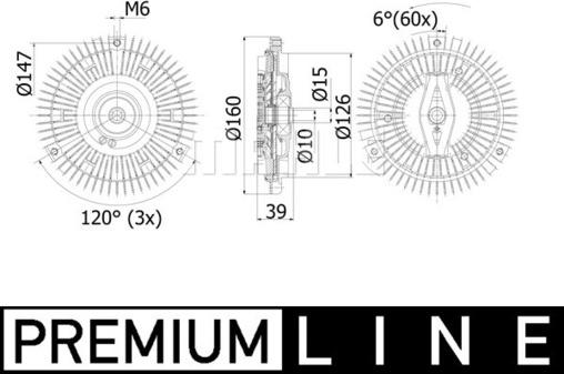 MAHLE CFC 68 001P - Зчеплення, вентилятор радіатора autocars.com.ua