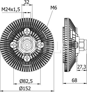 MAHLE CFC 77 000S - Зчеплення, вентилятор радіатора autocars.com.ua