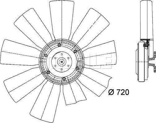 MAHLE CFF 412 000P - Вентилятор, охолодження двигуна autocars.com.ua