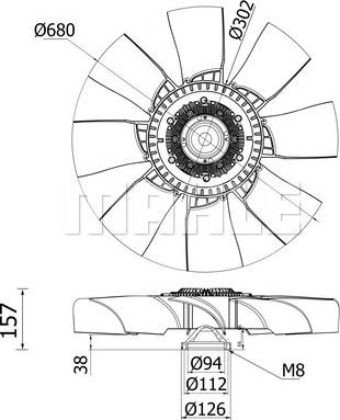 MAHLE CFF 414 000S - Вентилятор, охолодження двигуна autocars.com.ua