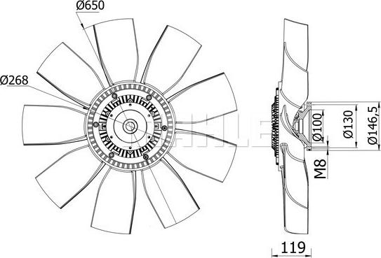 MAHLE CFF 417 000S - Вентилятор, охолодження двигуна autocars.com.ua