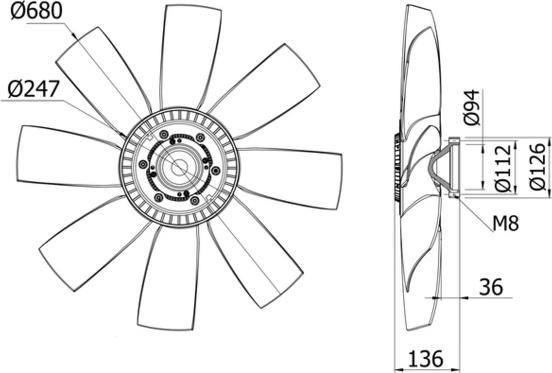 MAHLE CFF 430 000S - Вентилятор, охолодження двигуна autocars.com.ua