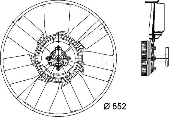 MAHLE CFF 459 000P - Вентилятор, охлаждение двигателя avtokuzovplus.com.ua