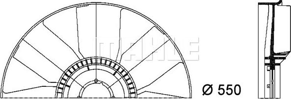 MAHLE CFW 20 000P - Крильчатка вентилятора, охолодження двигуна autocars.com.ua