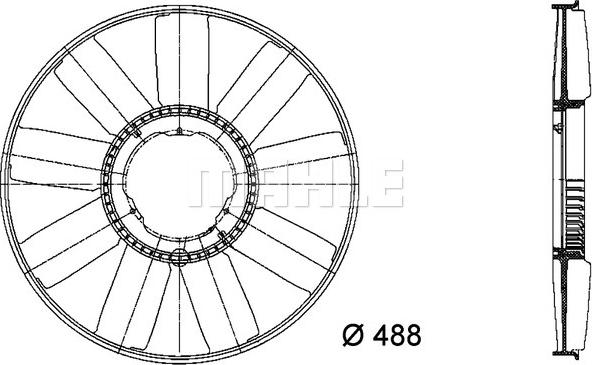 MAHLE CFW 21 000P - Крильчатка вентилятора, охолодження двигуна autocars.com.ua