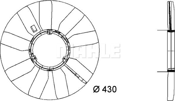 MAHLE CFW 28 000P - Крильчатка вентилятора, охолодження двигуна autocars.com.ua