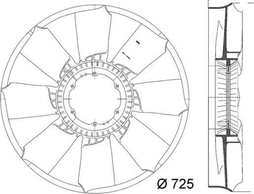 MAHLE CFW 50 000P - Крильчатка вентилятора, охолодження двигуна autocars.com.ua