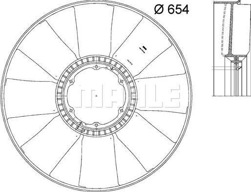 MAHLE CFW 57 000P - Крильчатка вентилятора, охолодження двигуна autocars.com.ua