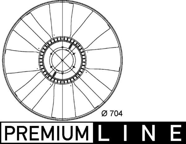 MAHLE CFW 9 000P - Крильчатка вентилятора, охолодження двигуна autocars.com.ua