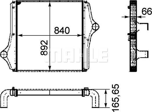 MAHLE CI 127 000P - Интеркулер autocars.com.ua