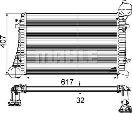 MAHLE CI 164 000P - Интеркулер autocars.com.ua