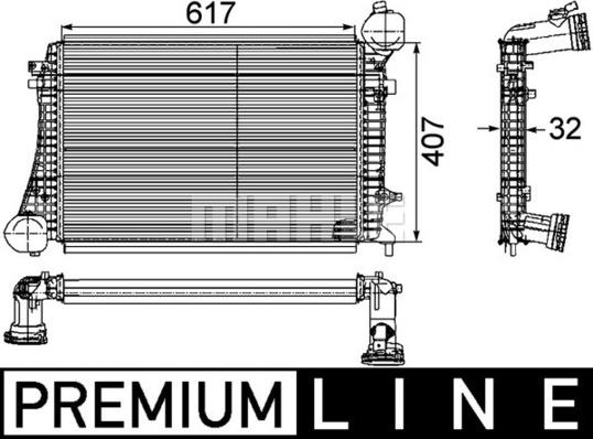 MAHLE CI 166 000P - Интеркулер autocars.com.ua