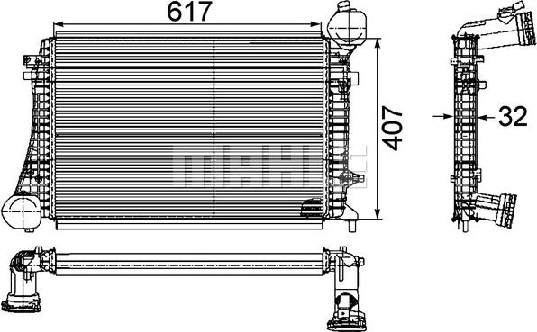 MAHLE CI 166 000P - Интеркулер autocars.com.ua