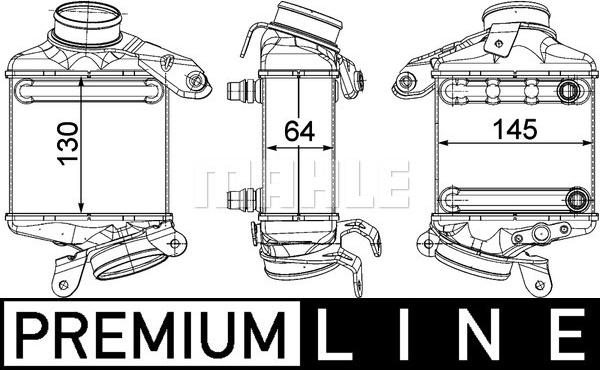 MAHLE CI 186 000P - Интеркулер, теплообменник турбины avtokuzovplus.com.ua