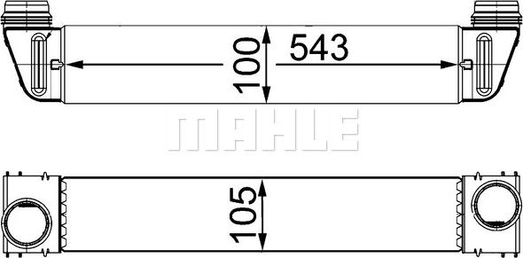 MAHLE CI 189 000S - Интеркулер, теплообменник турбины avtokuzovplus.com.ua