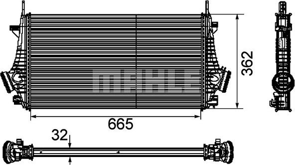 MAHLE CI 191 000P - Интеркулер autocars.com.ua