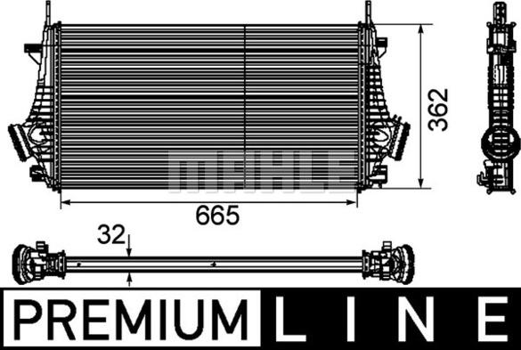 MAHLE CI 191 000P - Интеркулер autocars.com.ua