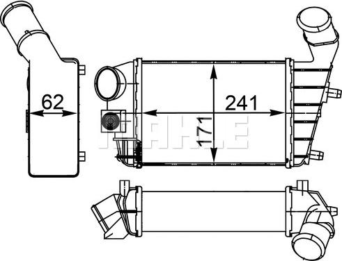 MAHLE CI 196 000S - Интеркулер autocars.com.ua