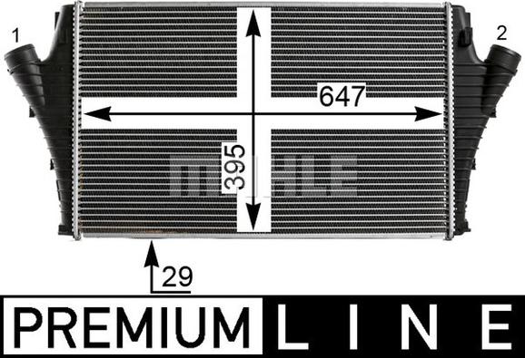 MAHLE CI 21 000P - Интеркулер autocars.com.ua