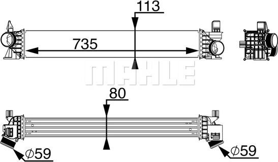 MAHLE CI 217 000P - Интеркулер autocars.com.ua