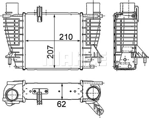 MAHLE CI 264 000P - Интеркулер autocars.com.ua