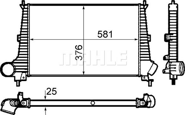 MAHLE CI 300 000P - Интеркулер, теплообменник турбины avtokuzovplus.com.ua