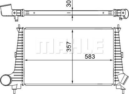 MAHLE CI 300 000S - Интеркулер, теплообменник турбины avtokuzovplus.com.ua