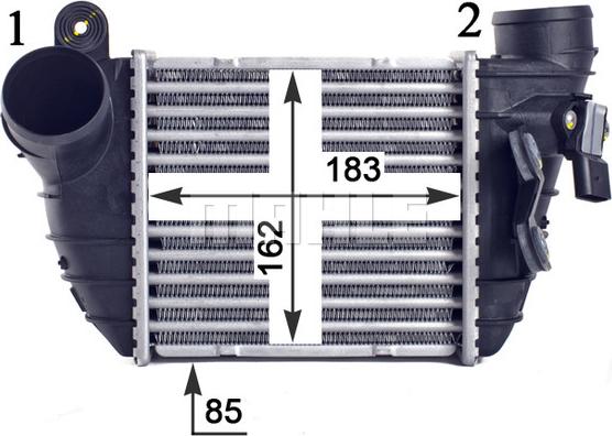 MAHLE CI 308 000P - Интеркулер, теплообменник турбины avtokuzovplus.com.ua