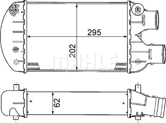 MAHLE CI 341 000P - Интеркулер autocars.com.ua