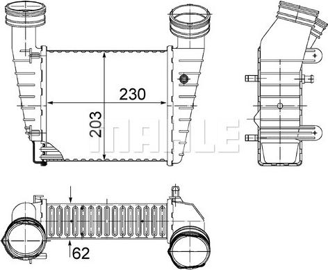 MAHLE CI 347 000S - Интеркулер autocars.com.ua