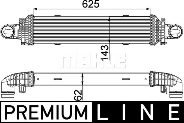 MAHLE CI 357 000P - Интеркулер autocars.com.ua