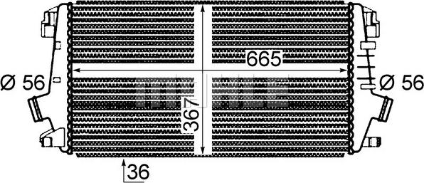 MAHLE CI 364 000P - Интеркулер autocars.com.ua