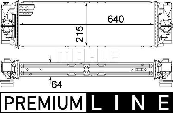 MAHLE CI 368 000P - Интеркулер, теплообменник турбины avtokuzovplus.com.ua