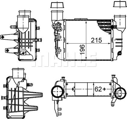 MAHLE CI 381 000S - Интеркулер autocars.com.ua